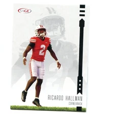 2025 Sage Low Series Football Ricardo Hallman #28 Black Wisconsin Badgers