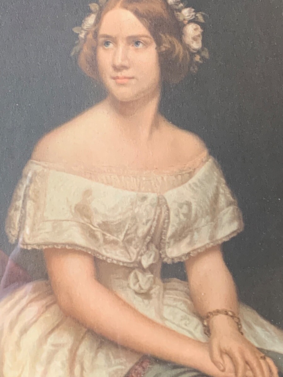 Antique Oval Portrait of Opera Singer Jenny Lind, 11