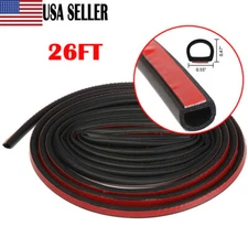 26feet Big D-shape Rubber Seal Car Truck Door Window Trim Hollow Weather Strip