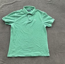 Barbour Polo Shirt Men Large Green Cotton Golf Golfing Preppy Designer.