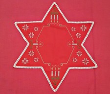 VINTAGE CHRISTMAS DECORATION CANDLES EMBROIDE...