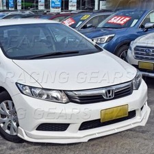 Fit 2012 Honda Civic Sedan Painted White Jdm Cs-style Front Bumper Lip Kit 3pcs