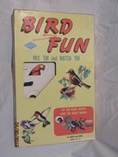 Vintage Collectible Bird Fun Mix 'Em & Match 'Em Puzzle Game No 827 USA Made