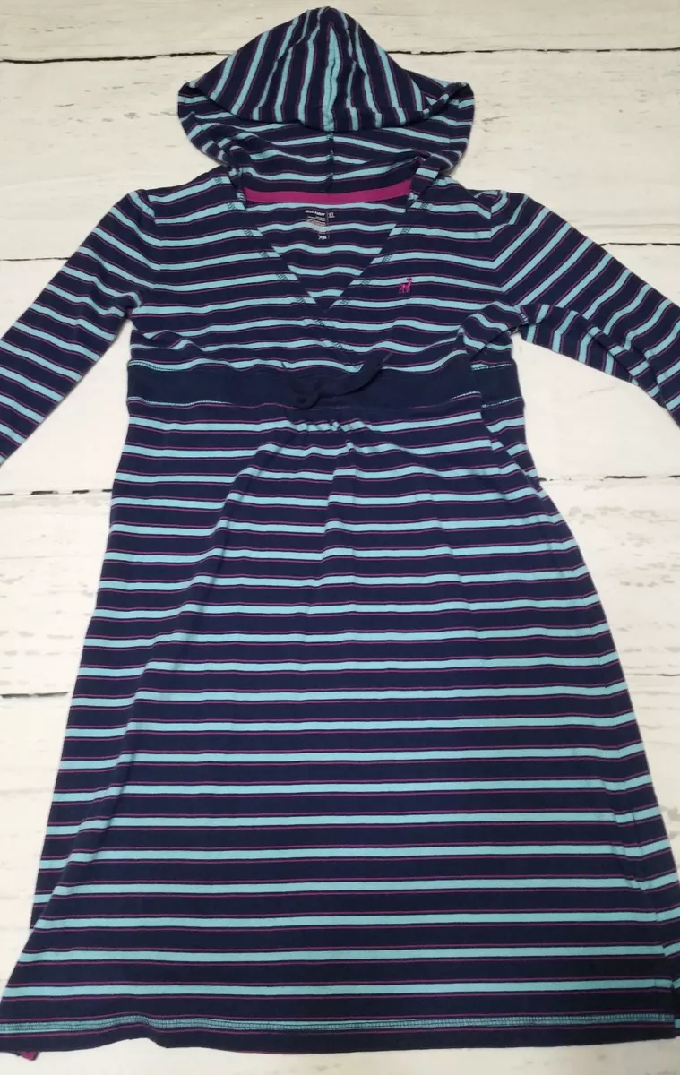 Striped hooded shop dress