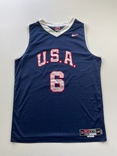 LeBron James #6 2007 Team USA Nike Jersey Authentic Olympics Blue Size XXL