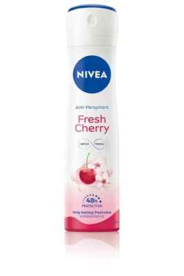 3x NIVEA Fresh Cherry 48h Anti-Transpirant Deo Spray 150 mL mit Aluminiumsalzen