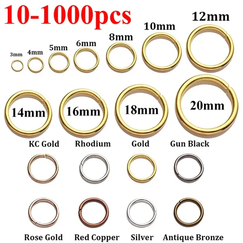 304 Strong Stainless Steel Open Split Jump Rings Connector Jewellery Findings