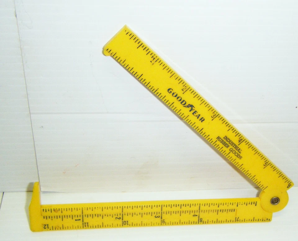 Regla deslizante plegable vintage de caucho industrial Good Year Foto 4 de 4