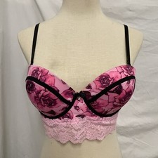 Pink Floral Bustier 36B