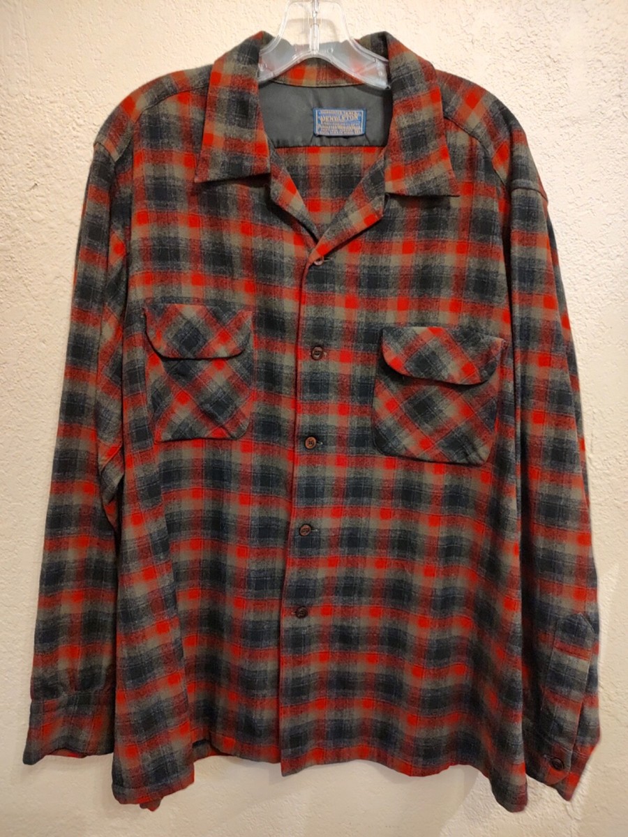 Pendleton vintage 1960's Board Shirt Red Plaid Sz XL USA Pendleton vintage 1960's Board Shirt Red Plaid Sz XL USA