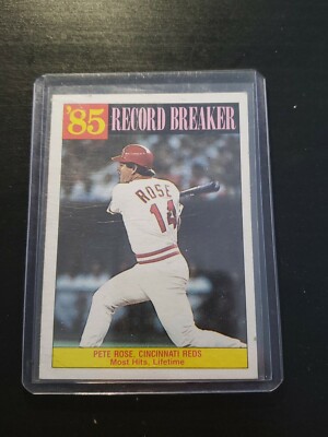 1986 Topps PETE ROSE Record Breaker Card #206 Cincinnati Reds | eBay