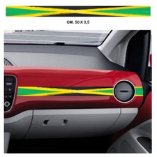 bandiera jamaica flag dashboard print pvc adesivi cruscotto fasce 1PZ. Cm. 50x3.