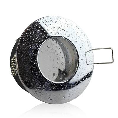 Einbaurahmen GU10 MR16 IP44 rund Badezimmer Rahmen Einbaustrahlerußen 75mm Spot