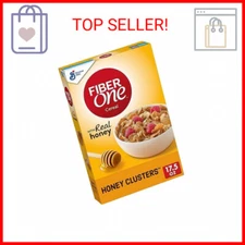 Fiber One Honey Clusters Breakfast Cereal, Fiber Cereal Made with Whole Grain