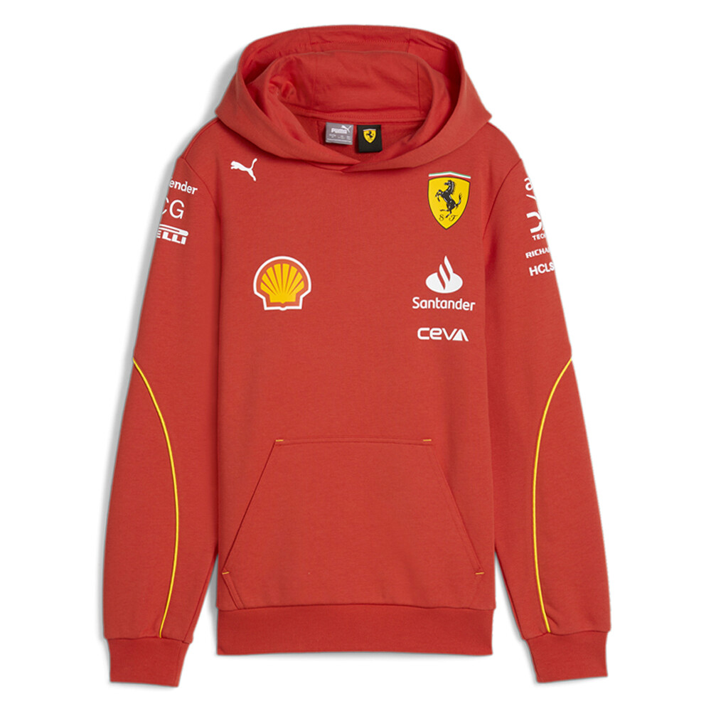 Пуловер Puma Sf Team с капюшоном для мальчиков, красная повседневная верхняя одежда 76361201