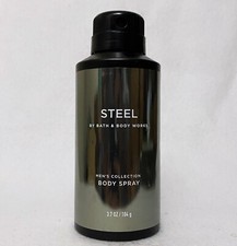 1 Bath  Body Works STEEL FOR MEN Body Spray Mist Perfume 3.7 oz