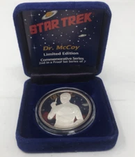 Classic Star Trek Dr. McCoy 1 ounce Pure Silver Proof Coin 1989 #0252