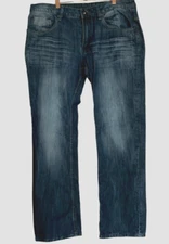 Buffalo David Bitton Mens Denim Dark Wash Blue Jeans CA17311 Size 36 x 31