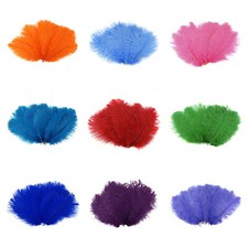 Ostrich DRABS FEATHER Plumes 10-16" Many Colors Costume/Halloween/Bridal/Hats