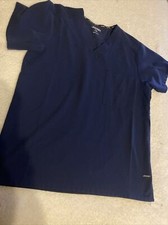 Jockey Size S Blue Scrubs Jockey Ribbon Top V-Neck Pockets EUC