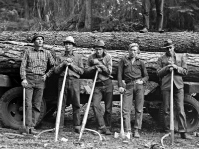 V4090 Workers Men Gem County Idaho 1939 Retro Rare BW Decor WALL POSTER PRINT