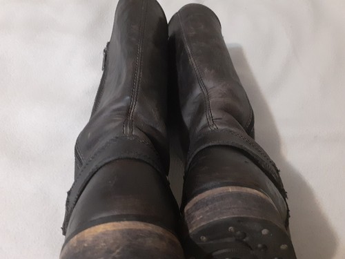 Rare Womens Harley Davidson Salley Tall Distressed Leather Boots D84476 Size 9 - Picture 8 of 14