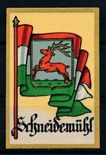 Figurina Cosmo sigarette 1932: stemma e bandiera: affettatrice