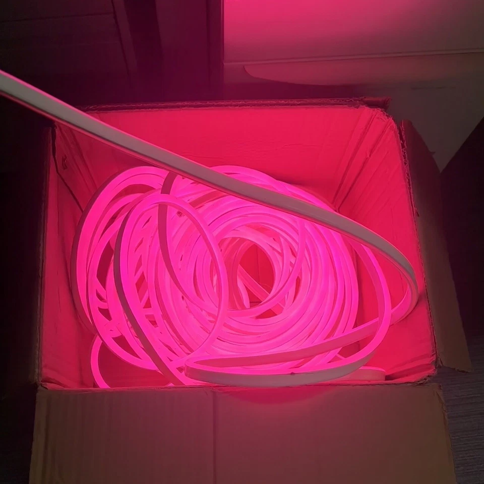 5m-100m Rosa Led Neon Seil Lichter Außen Flex Rohr Home Yard Dekoratives 220V - Bild 3 von 4