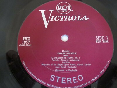 Bizet L'Arlesienne Chabrier Espana Morel RCA Victrola VICS-1057