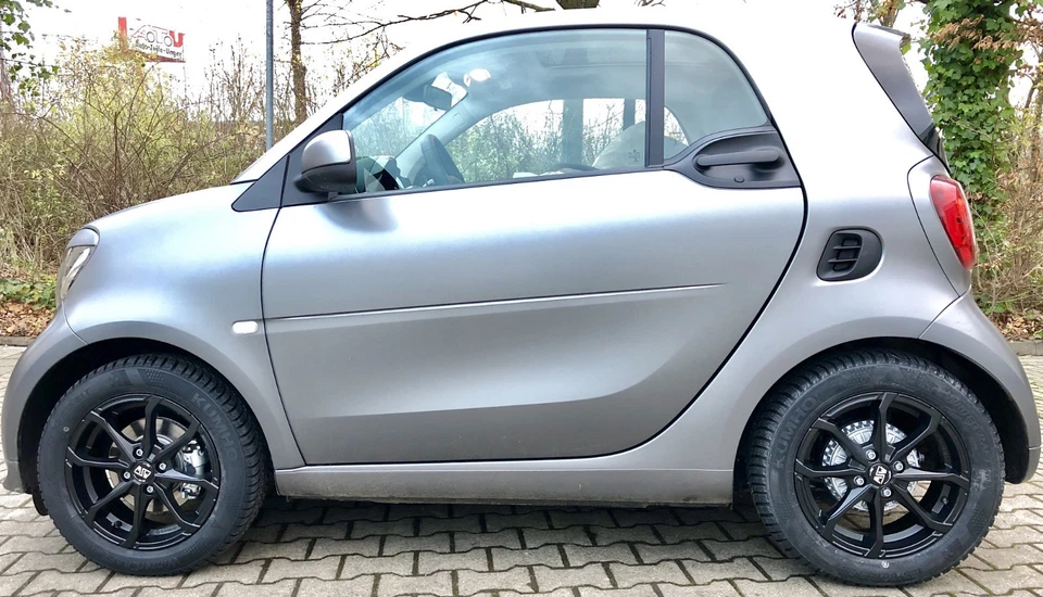 Winterräder schwarz smart 453 MSW X4 16 Zoll Alufelgen Winterreifen Michelin - Bild 4 von 4