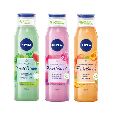 Nivea Fresh Blends Body Wash Biodegradable Combination Skin Shower Gel 300 Ml