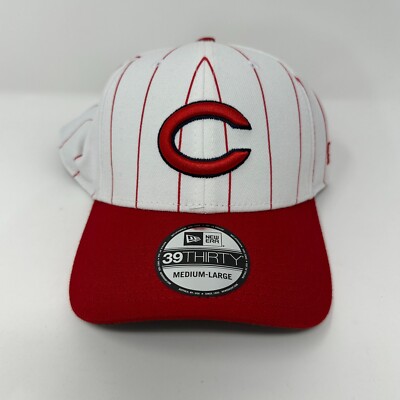 Vintage New Era 39Thirty Cincinnati Reds Pinstripe Fitted Cap MLB Size M/L