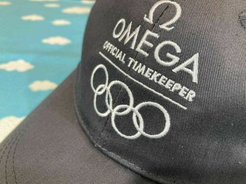 OMEGA Original TOKYO2020 Time keeper Logo embroidery Dark gray Baseball cap Rare - Picture 3 of 9