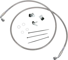 Drag Specialties Extended Stainless Steel Front Brake Line Kit 1741-2651