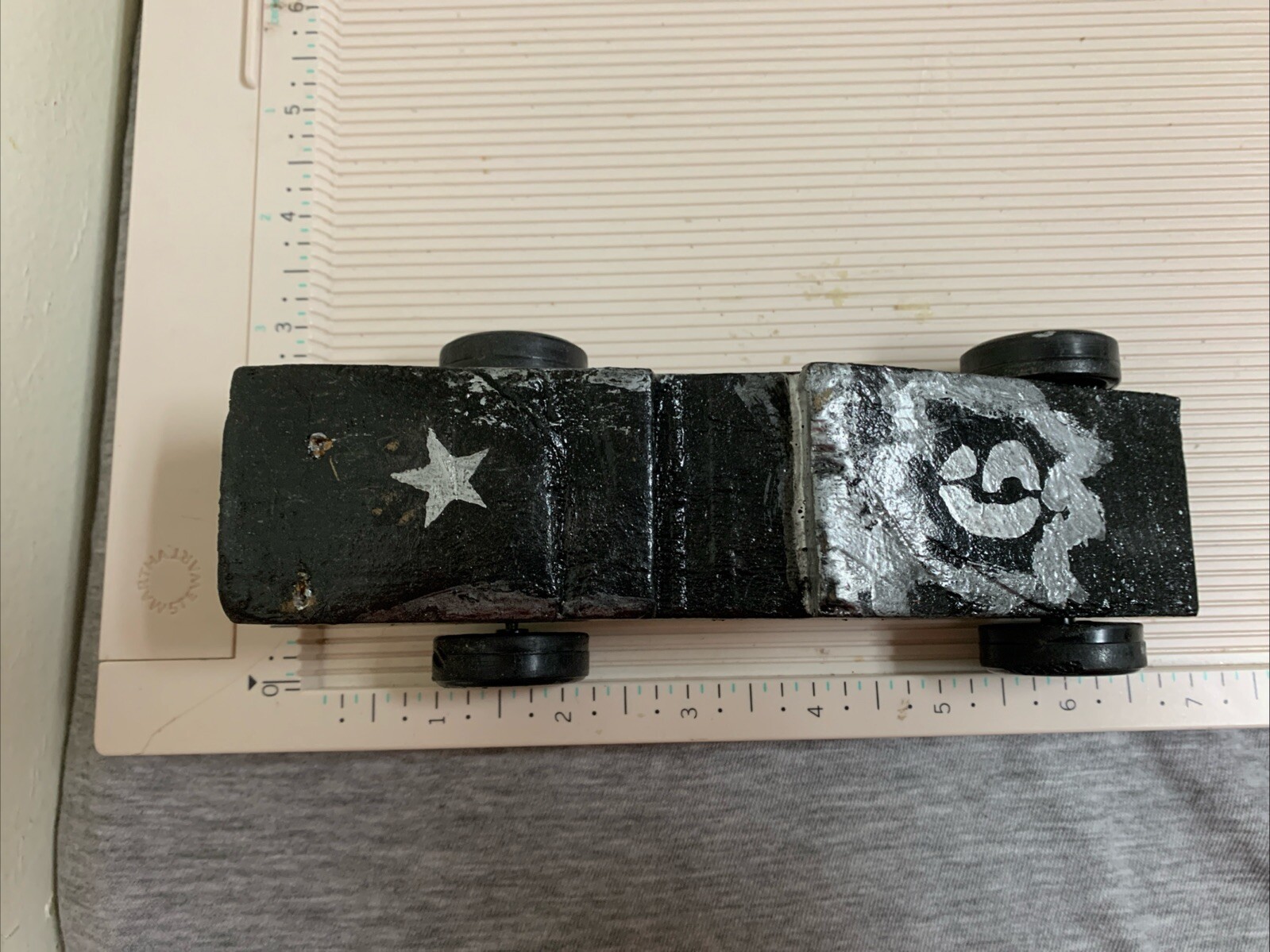 Vintage BSA Cub Scouts Pinewood Derby Race Car 1970s Folk Art Hand Made