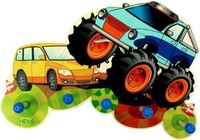 Hess Holzspielzeug 30297 - Garderobe Aus Holz, Serie Monstertruck