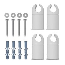 CLAMP UNIVERSAL brackets for Heated towel RAIL radiator Flat Or Curved White