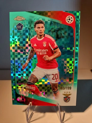 2025-26 Topps Chrome UCC Richard Rios RC Aqua X Fractor /199 SL Benfica
