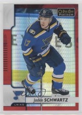 2017-18 O-Pee-Chee Platinum Red Prism 59/199 Jaden Schwartz #14 0a4