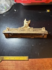 Vintage Syroco Wood Scottie Dog Pipe Rack 10"L Wall Hanging