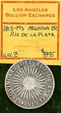 1813 Argentina Provincias Rio De La Plata Silver 8 Reales Potosi Bolivia Mint