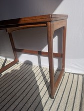 McIntosh Teak Swivel Top Extending Side Coffee Table Vintage Mid-Century castors