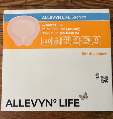 Smith & Nephew 66801307 Allevyn Life Sacrum 21.6cm X 23cm  BOX OF 10 PATCHES
