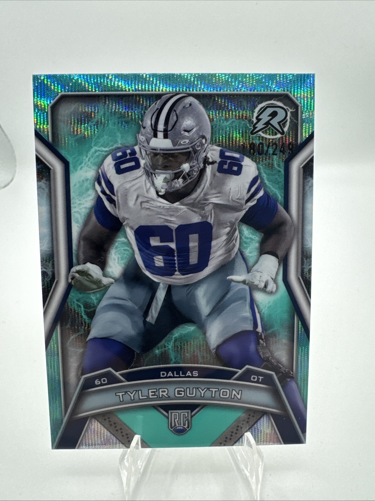 2024 Topps Resurgence - Rookies Tyler Guyton #124 Aqua Surge Refractor /249 (RC)