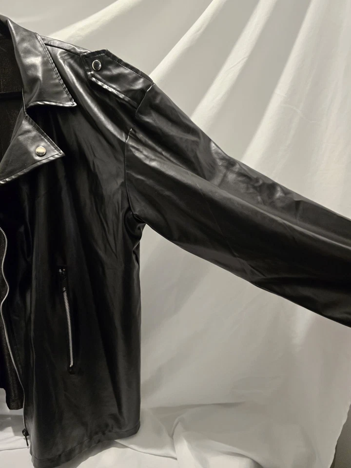 Chaqueta Grease T Pájaros Halloween Años 50 Disfraz Imitación Cuero Ajuste Estándar XL Foto 3 de 4