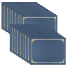 SUNEE Certificate Holders Navy Blue, 30 Packs , Diploma Covers Gold Navy Blue