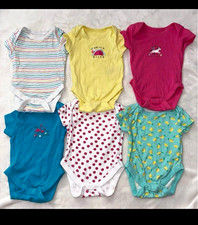 Primark Newborn Multicolour Unicorn Animal Print Jersey Bodysuit 5 Pack