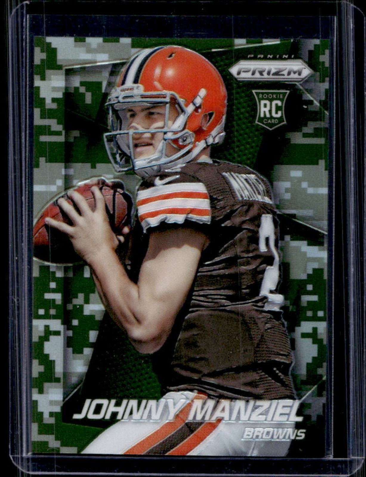 2014 Prizm Johnny Manziel RC Camo Rookie VAR #287a Browns
