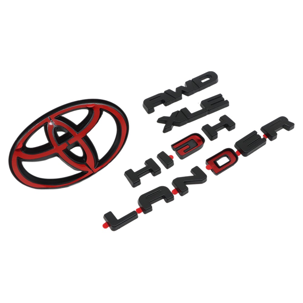 For 2020-2024 HIGHLANDER XLE AWD - Matte Black Emblem Overlay Kit PT948-48200-02