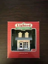 Vtg 1986 Hallmark Keepsake Lighted Ornament Holiday Magic General Store 